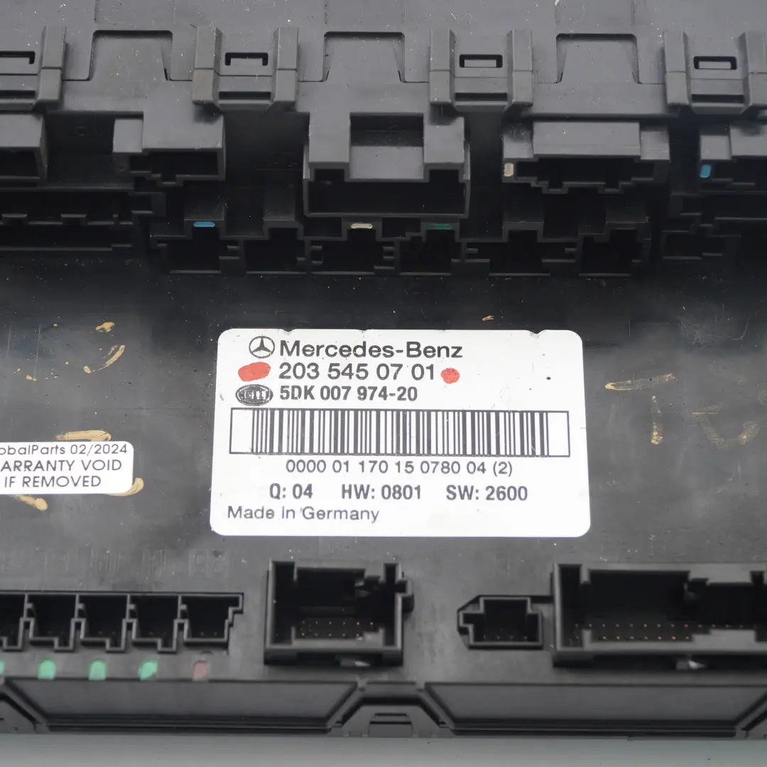 Mercedes W203 Sicherungs kasten hinten SAM Modul Relais Steuergerät - SKU A2035450701 - Teilenummer A2035450701
