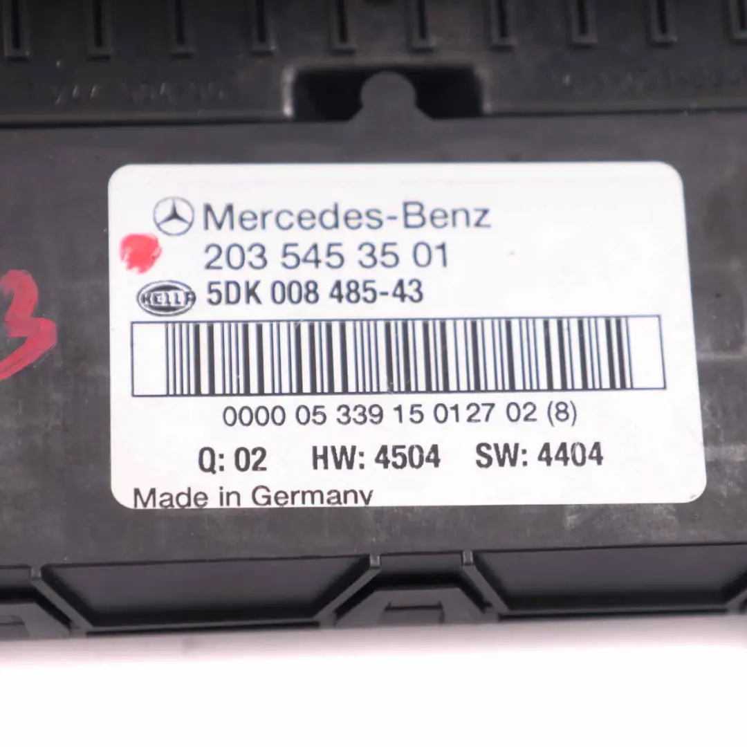 SAM Module Mercedes W203 Fuse Box Control Unit Relay to with Part number A2035453501 SAM Module Mercedes W203 Fuse Box Control Unit Relay - SKU A2035453501 - Part number A2035453501