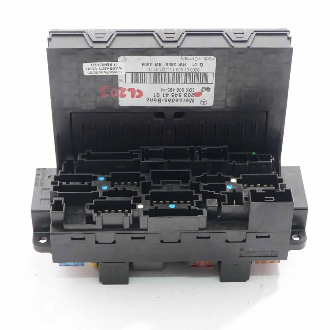 Front SAM Control Unit Module Fuse Box to Mercedes W203 with Part number A2035454101 Mercedes W203 Front SAM Control Unit Module Fuse Box - SKU A2035454101 - Part number A2035454101