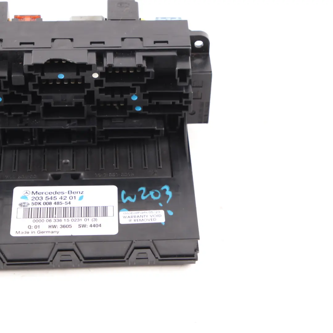 Mercedes W203 C209 SAM Control Unit Module Fuse Box Front - SKU A2035454201 - Part number A2035454201