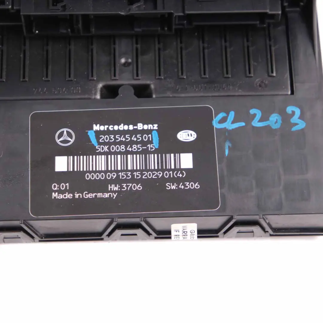 Fuse Box SAM Control Unit Module Relay Mercedes W203 - SKU A2035454501 - Part number A2035454501