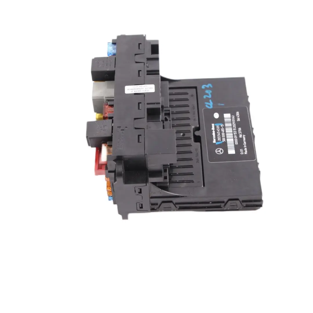 Scatola fusibili Modulo unità di controllo SAM relè per Mercedes W203 con numero di parte A2035454501 Mercedes W203 Scatola fusibili Modulo unità di controllo SAM relè - SKU A2035454501 - Numero di parte A2035454501