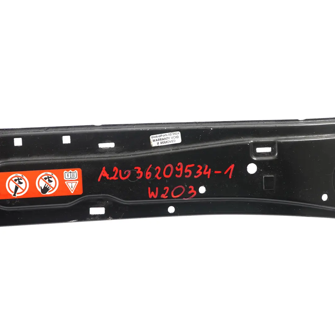 Slam Beam Panel Front Radiator Cowling Mounting to Mercedes W203 with Part number A2036209534 Mercedes W203 Slam Beam Panel Front Radiator Cowling Mounting - SKU A2036209534-1 - Part number A2036209534