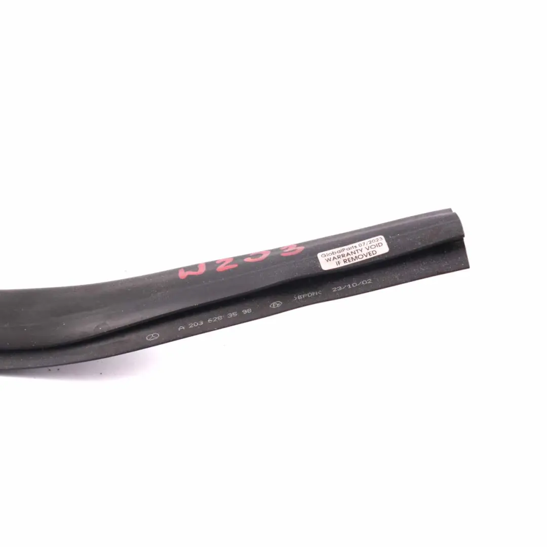 Rubber Weather Seal Strip Weatherstrip to Mercedes W203 Engine with Part number A2036283598 Mercedes W203 Engine Rubber Weather Seal Strip Weatherstrip - SKU A2036283598 - Part number A2036283598