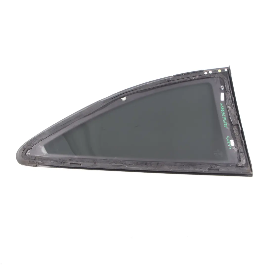 Window Quarter Glass Rear Left N/S Side Tinted to Mercedes CLC CL203 with Part number A2036702954 Mercedes CLC CL203 Window Quarter Glass Rear Left N/S Side Tinted - SKU A2036702954 - Part number A2036702954