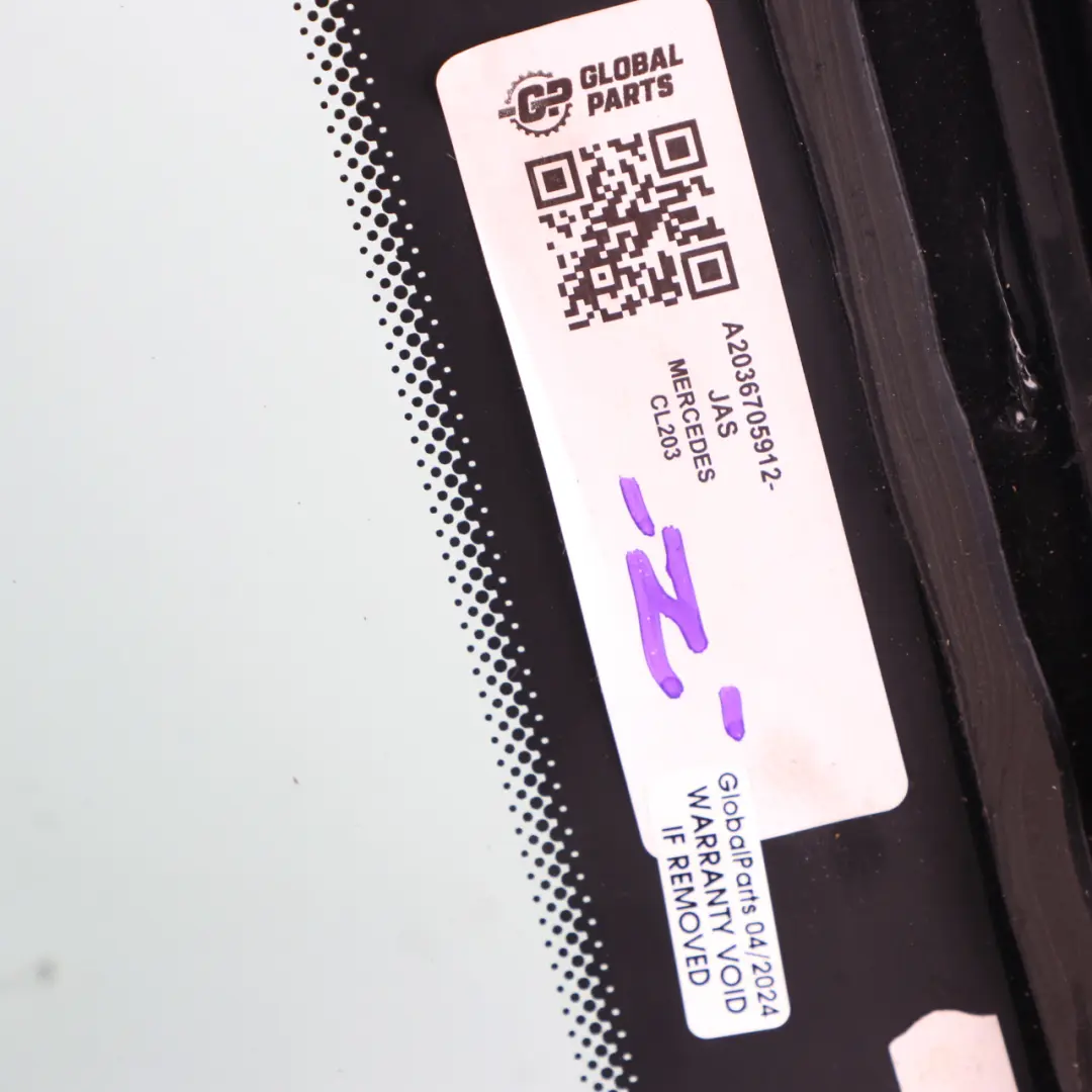 Window Mercedes CL203 Rear Left N/S Fixed Window Glass AS2 Jaspis Blue 345 to with Part number A2036706012 Window Mercedes CL203 Rear Left N/S Fixed Window Glass AS2 Jaspis Blue 345 - SKU A2036705912-JAS - Part number A2036706012