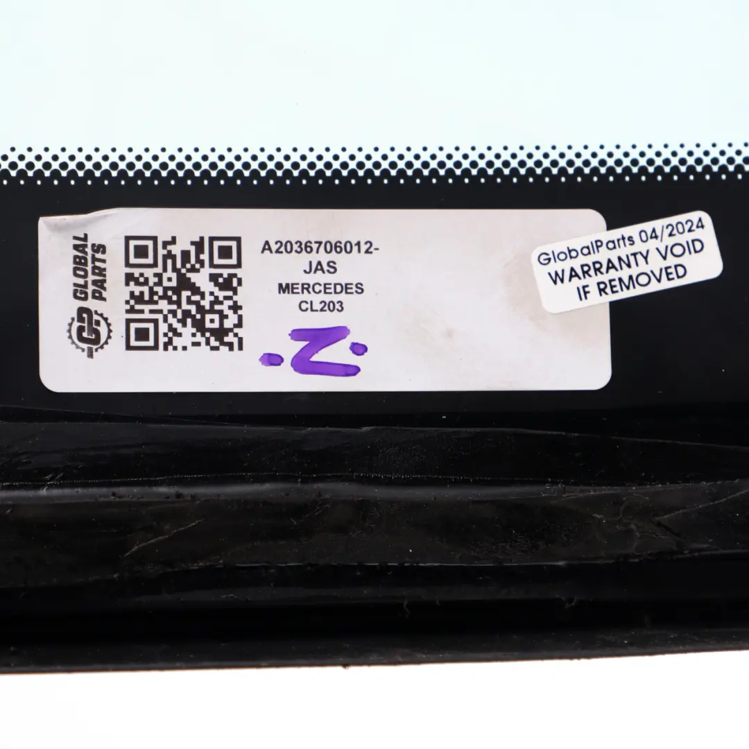 Window Mercedes CL203 Rear Right O/S FIxed Window Glass AS2 Jaspis Blue 345 to with Part number A2036706012 Window Mercedes CL203 Rear Right O/S FIxed Window Glass AS2 Jaspis Blue 345 - SKU A2036706012-JAS - Part number A2036706012