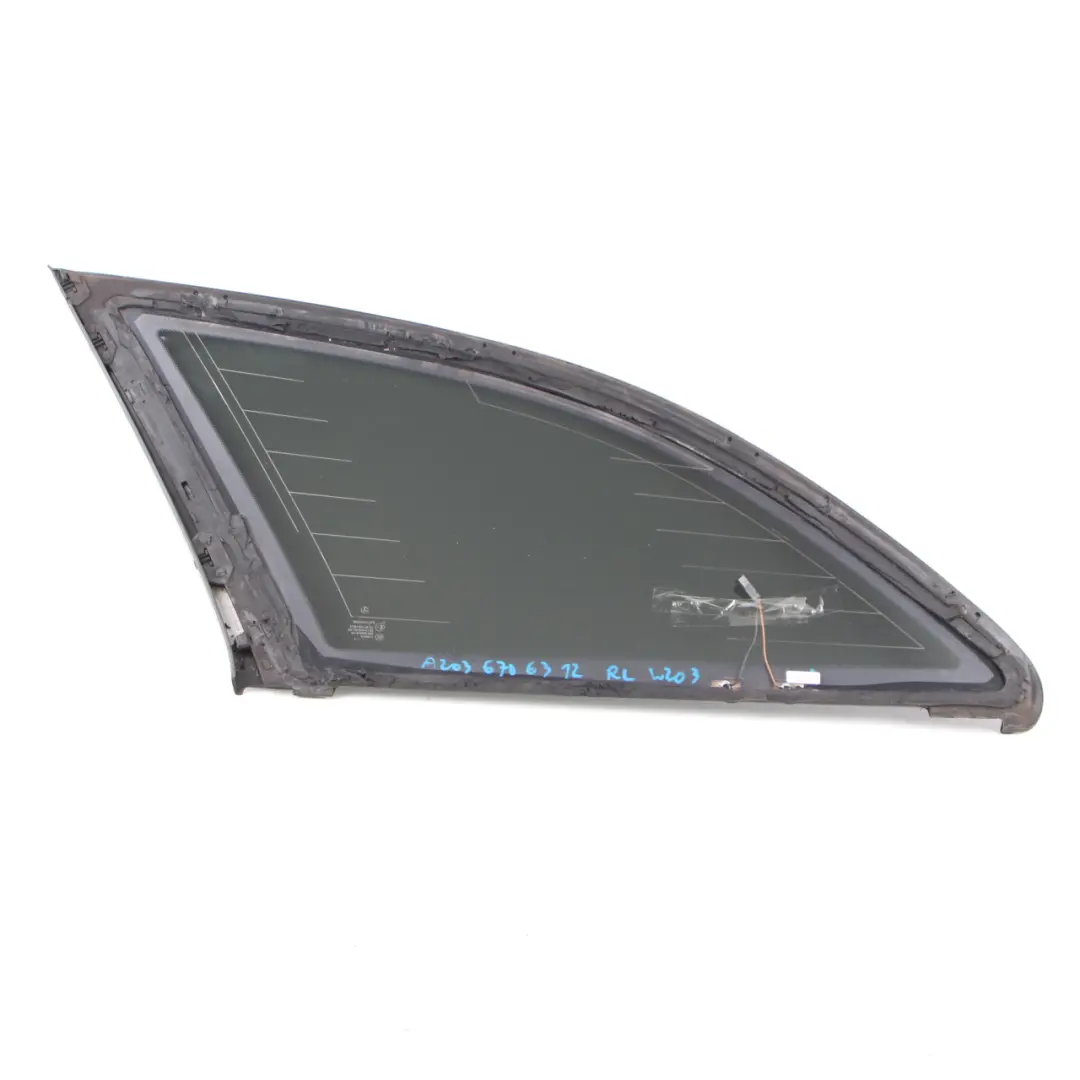 Mercedes W203 Touring Quarter Side Window Rear Right O/S Glass AS3 - SKU A2036706412 - Part number A2036706412