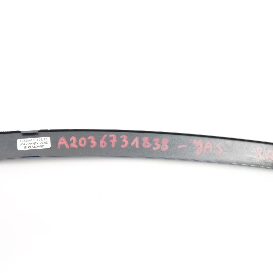 Mercedes CLC CL203 Quarter Window Trim Strip Rear Right O/S Jaspisblau Blue 345 - SKU A2036731838-JAS - Part number A2036731838