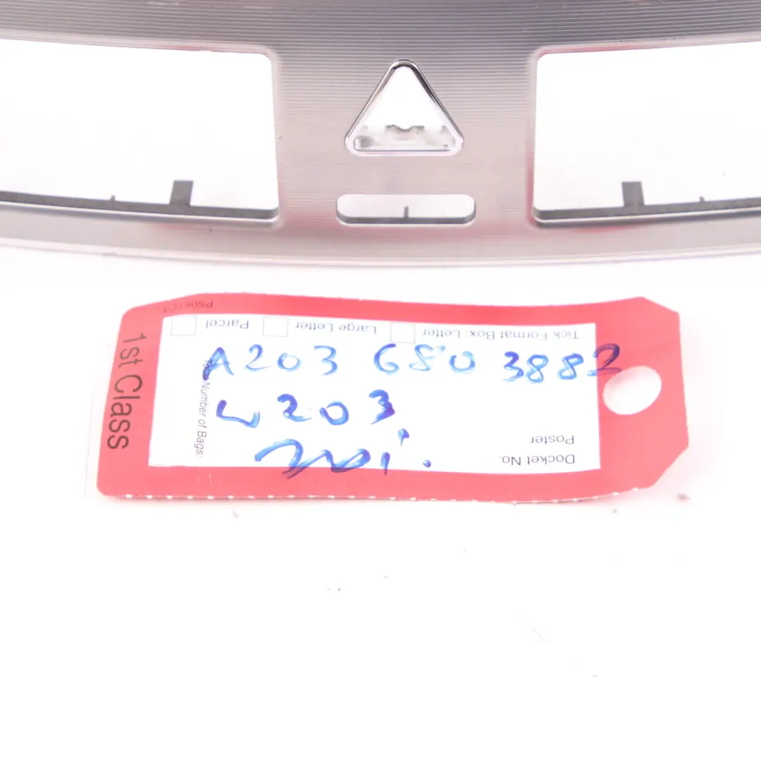 Mercedes W203 Dashboard Switch Panel Trim Cover Surround Aluminium - SKU A2036803882 - Part number A2036803882