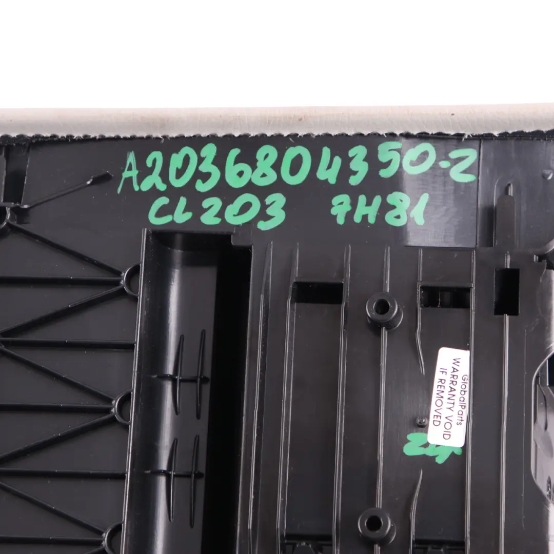 Mercedes W203 Centre Console Armrest Arm Rest Storage Tray Grey - SKU A2036804350-2 - Part number A2036804350