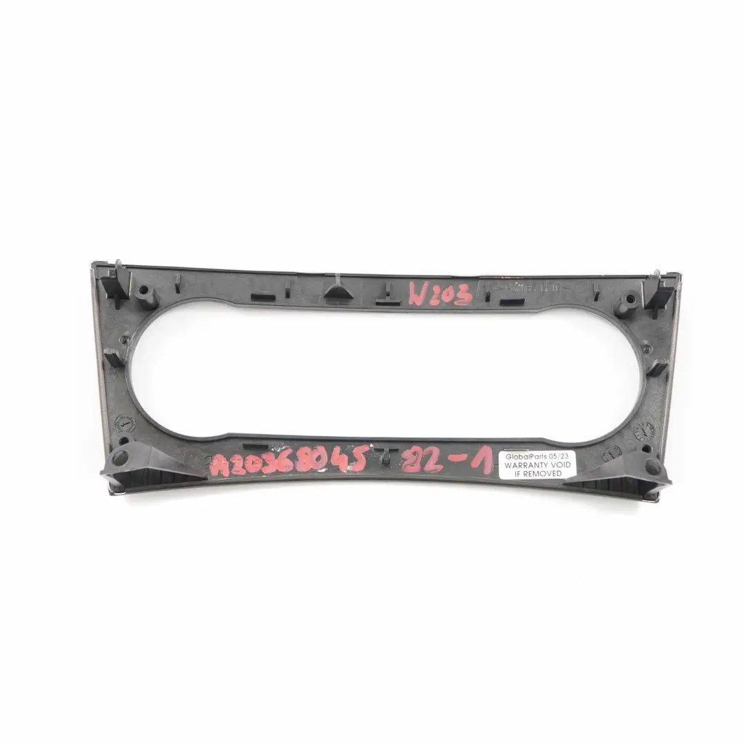 Heater Climate Control Trim Panel Dashboard to Mercedes W203 Cover with Part number A2036804582 Mercedes W203 Cover Heater Climate Control Trim Panel Dashboard - SKU A2036804582-1 - Part number A2036804582