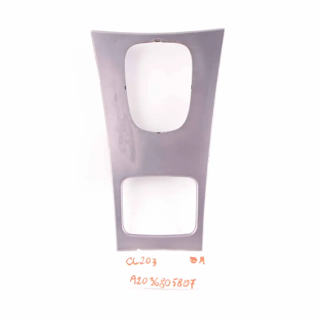 Centre Console Trim Frame Cover Panel Gear Alu to Mercedes CL203 with Part number A2036805807 Mercedes CL203 Centre Console Trim Frame Cover Panel Gear Alu - SKU A2036805807 - Part number A2036805807