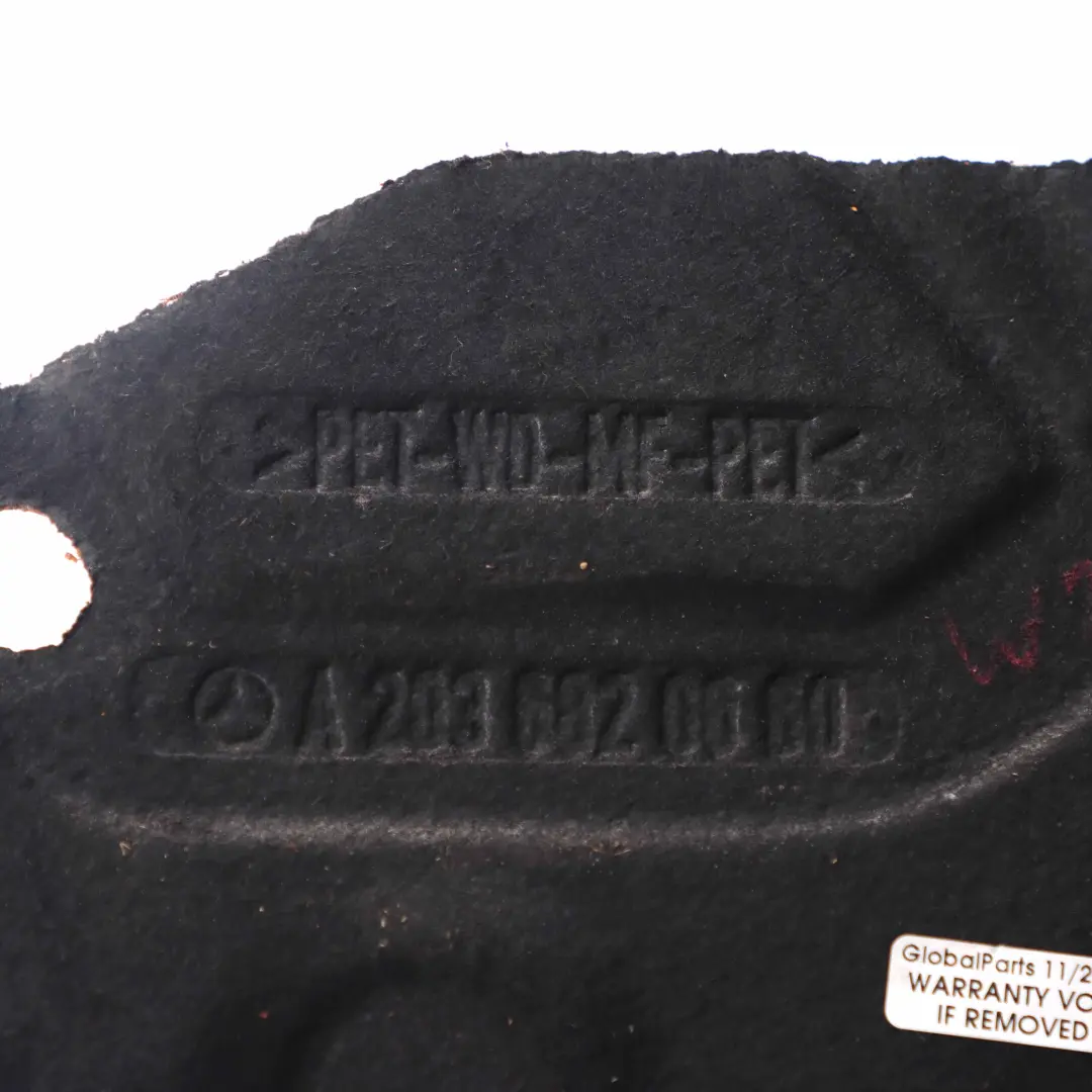 Bonnet Sound Acoustic Insulation Left N/S to Mercedes W203 C209 Engine with Part number A2036820660 Mercedes W203 C209 Engine Bonnet Sound Acoustic Insulation Left N/S - SKU A2036820660 - Part number A2036820660