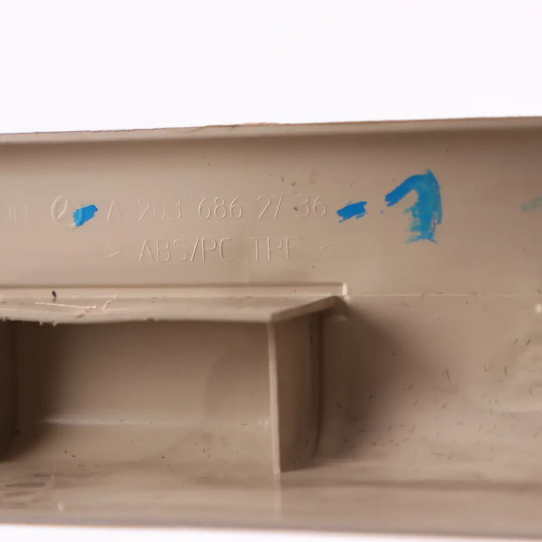 Door Sill Entry Plate Front Left N/S Trim Cover Beige to Mercedes W203 with Part number A2036862736 Mercedes W203 Door Sill Entry Plate Front Left N/S Trim Cover Beige - SKU A2036862736-1 - Part number A2036862736