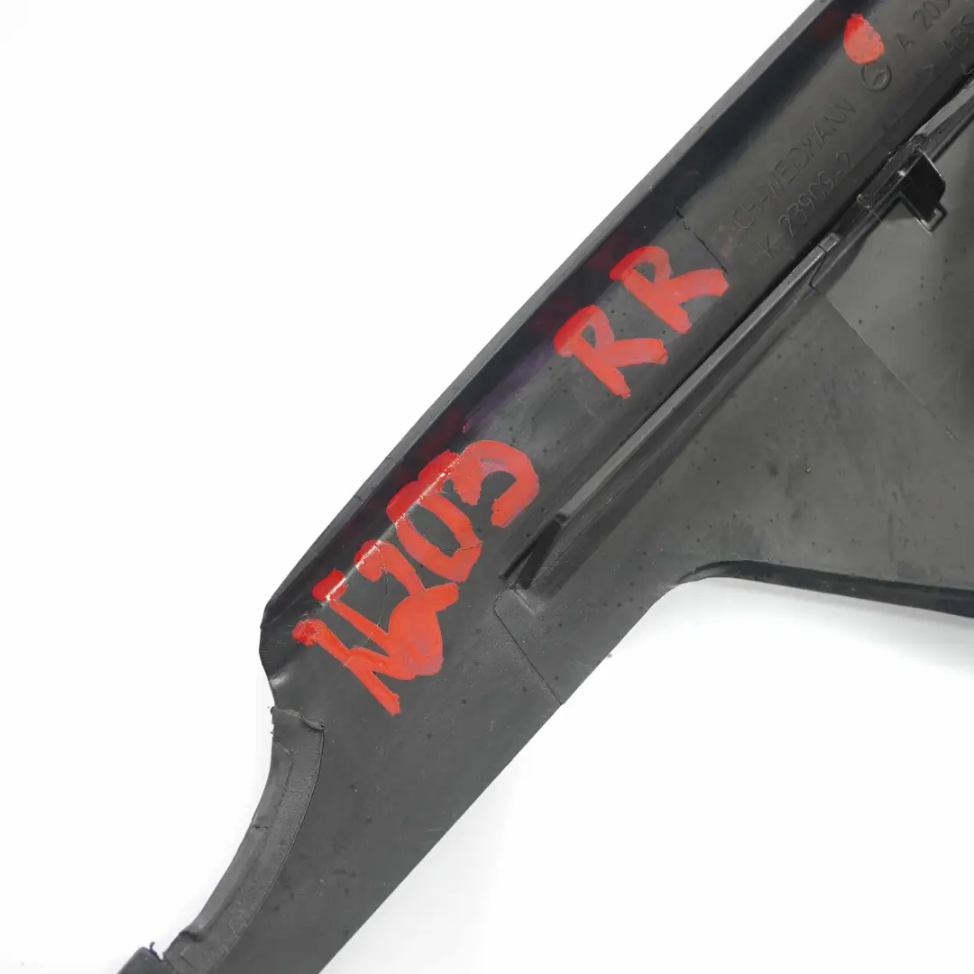 Rail Rear Right O/S Carpet Edge Door Sill Cover to Mercedes W203 with Part number A2036862836 Mercedes W203 Rail Rear Right O/S Carpet Edge Door Sill Cover - SKU A2036862836 - Part number A2036862836