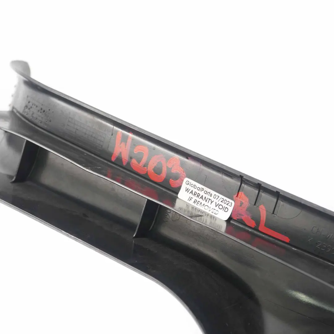 Rail Rear Left N/S Carpet Edge Door Sill Cover to Mercedes W203 with Part number A2036862936 Mercedes W203 Rail Rear Left N/S Carpet Edge Door Sill Cover - SKU A2036862936 - Part number A2036862936