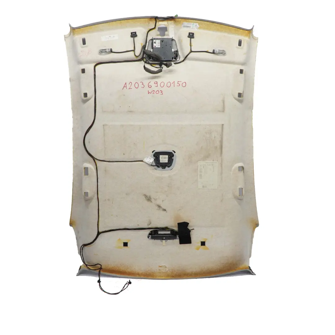 Mercedes-Benz C Class W203 Saloon Headlining Roof Linning Grey to with Part number A2036900150 Mercedes-Benz C Class W203 Saloon Headlining Roof Linning Grey - SKU A2036900150 - Part number A2036900150