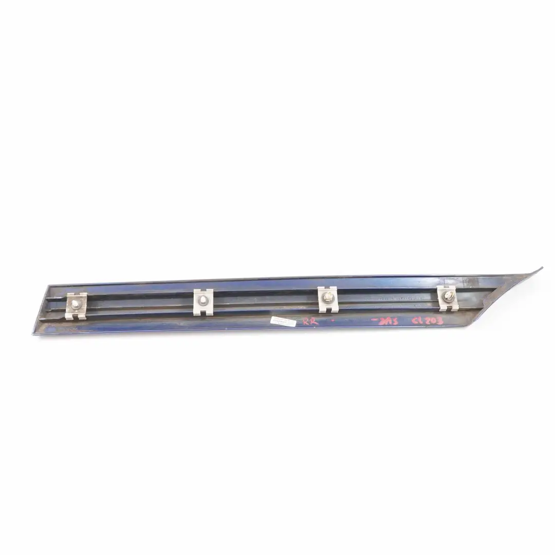 Trasero Derecho Guardabarros Molding Strip Jaspisblau Azul para Mercedes CL203 con número de pieza A2036900862 Mercedes CL203 Trasero Derecho Guardabarros Molding Strip Jaspisblau Azul - SKU A2036900862-JAS - Número de pieza A2036900862