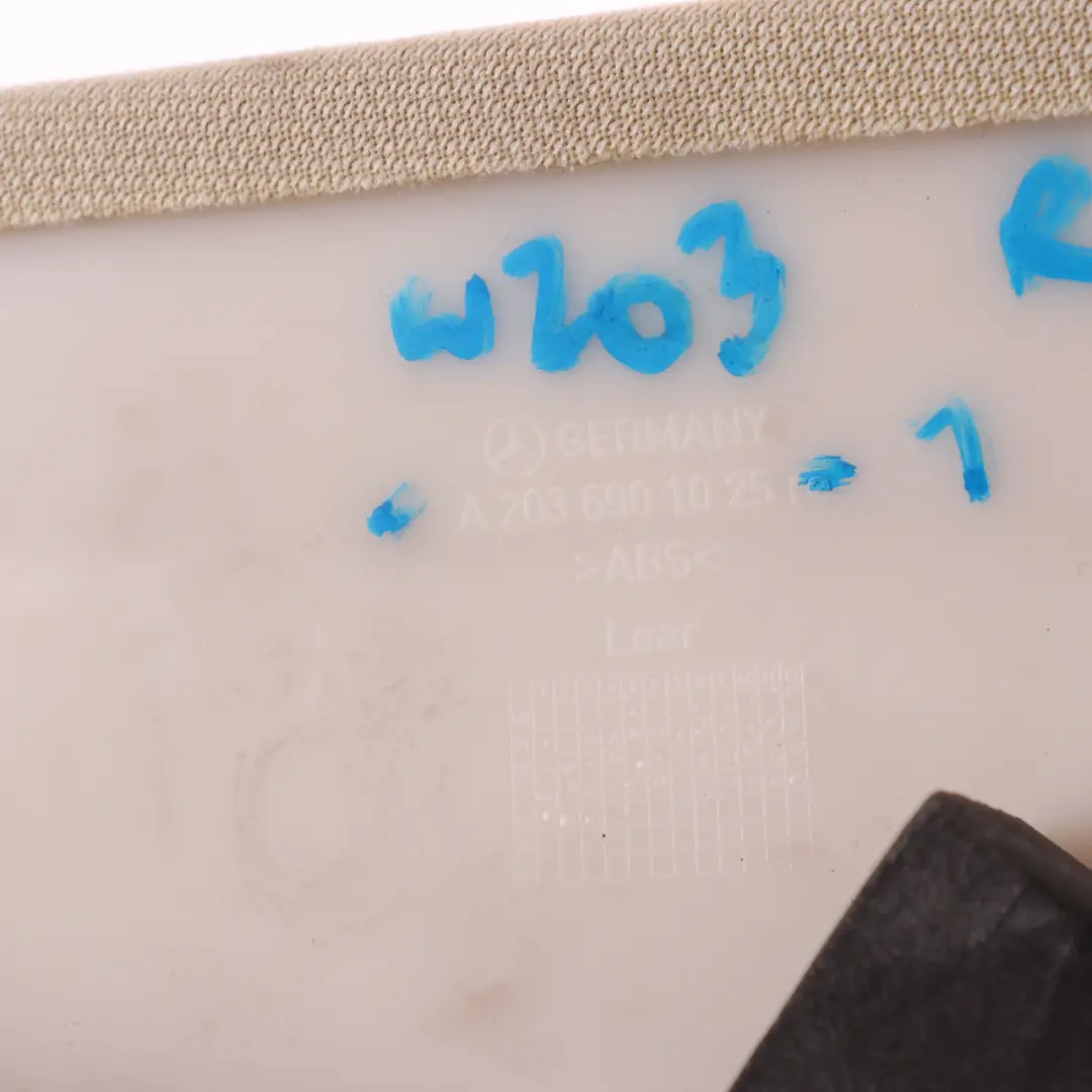 Column A-Pillar Trim Cover Panel Front Right O/S Beige to Mercedes W203 with Part number A2036901025 Mercedes W203 Column A-Pillar Trim Cover Panel Front Right O/S Beige - SKU A2036901025-1 - Part number A2036901025