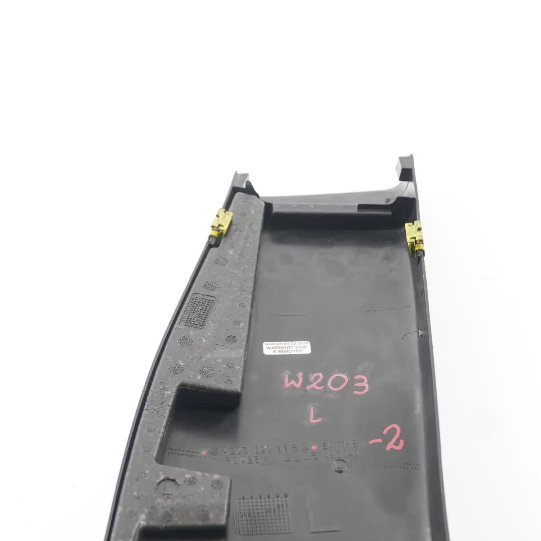 Säule B-Säule untere Verkleidung links schwarz für Mercedes W203 mit Teilenummer A2036901153 Mercedes W203 Säule B-Säule untere Verkleidung links schwarz - SKU A2036901153-2 - Teilenummer A2036901153