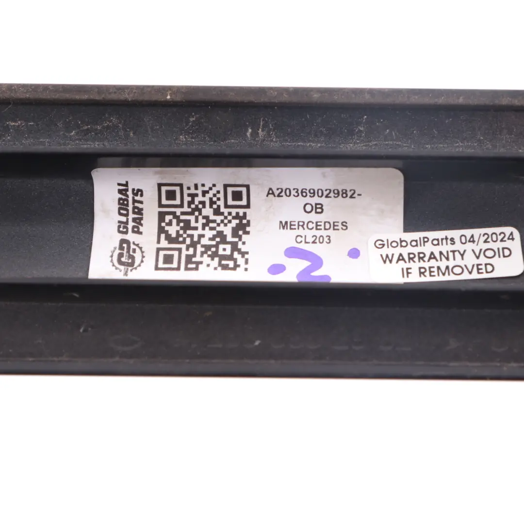 Door Moulding Strip Mercedes CL203 Front Left N/S Trim Cover Obsidian Black 197 to with Part number A2036902982 Door Moulding Strip Mercedes CL203 Front Left N/S Trim Cover Obsidian Black 197 - SKU A2036902982-OB - Part number A2036902982