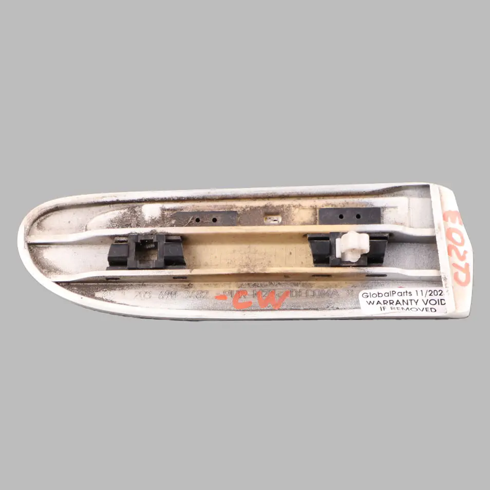 Wing Fender Cover Front Right O/S Trim Calcite White to Mercedes CL203 with Part number A2036903482 Mercedes CL203 Wing Fender Cover Front Right O/S Trim Calcite White - SKU A2036903482-CW - Part number A2036903482