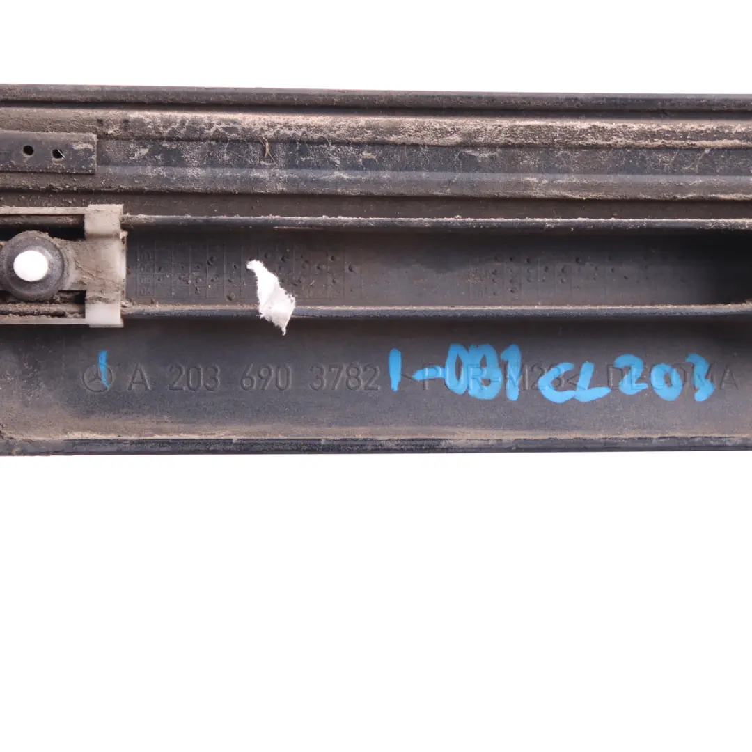 Molding Trim Rear Left N/S Cover Strip Door Obsidian Black 197U to Mercedes CL203 with Part number A2036903782 Mercedes CL203 Molding Trim Rear Left N/S Cover Strip Door Obsidian Black 197U - SKU A2036903782-OB1 - Part number A2036903782