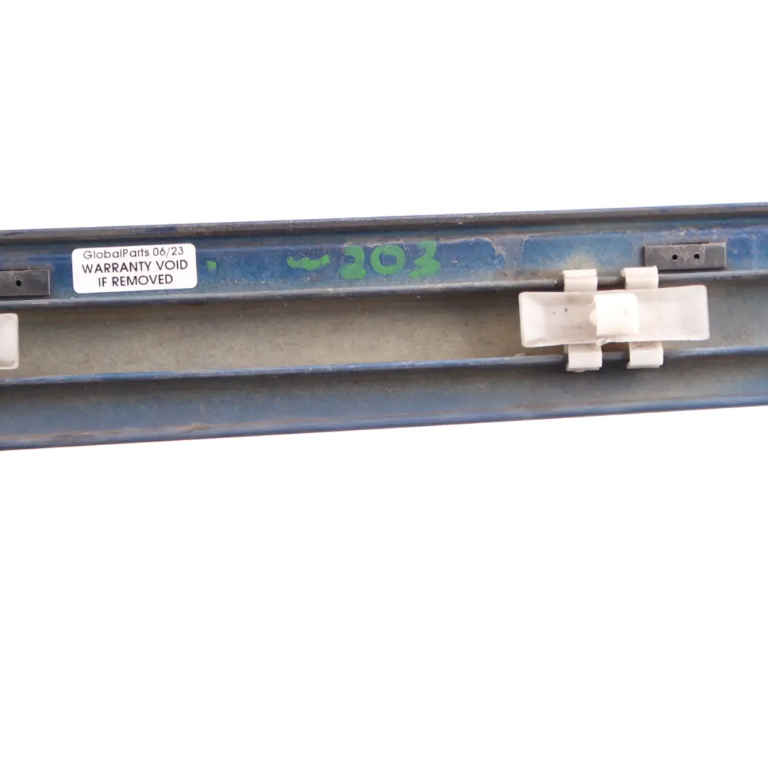 Door Trim Moulding Strip Front Left N/S Jaspis Blue Metallic - 345 to Mercedes W203 with Part number A2036904962 Mercedes W203 Door Trim Moulding Strip Front Left N/S Jaspis Blue Metallic - 345 - SKU A2036904962-JAR - Part number A2036904962