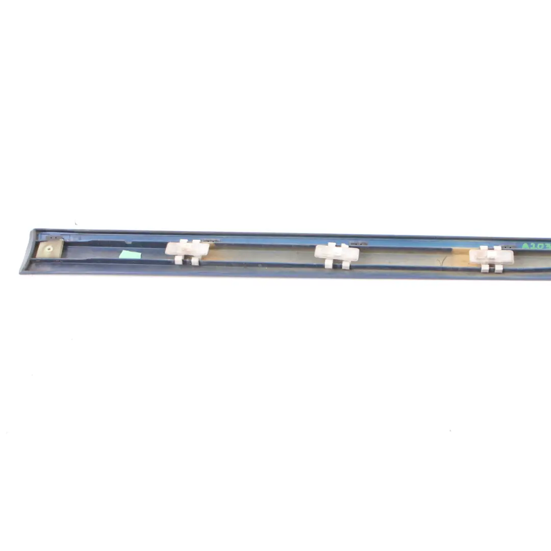 Door Trim Moulding Strip Front Left N/S Jaspis Blue Metallic - 345 to Mercedes W203 with Part number A2036904962 Mercedes W203 Door Trim Moulding Strip Front Left N/S Jaspis Blue Metallic - 345 - SKU A2036904962-JAR - Part number A2036904962
