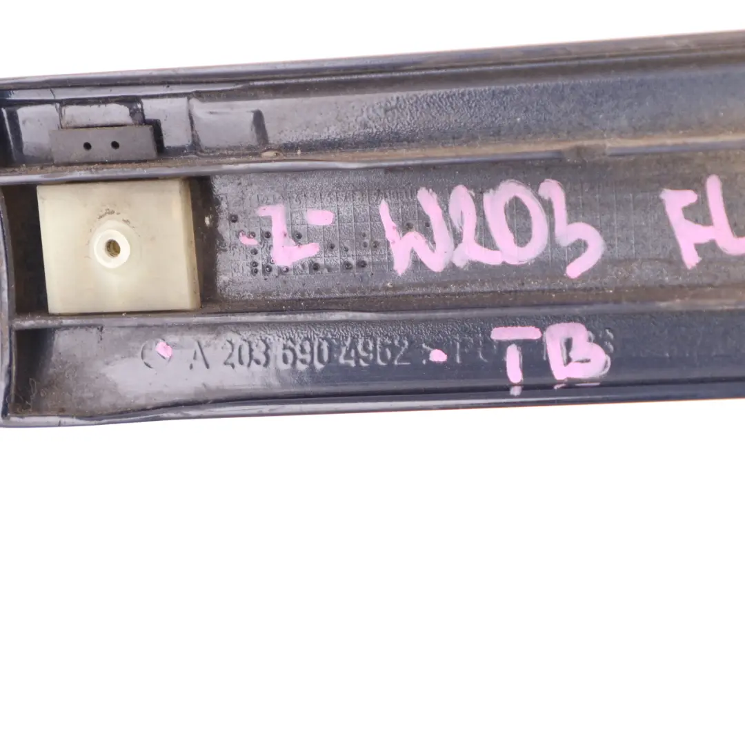 Door Moulding Front Left N/S Trim Strip Tanzanite Blue - 359 to Mercedes W203 with Part number A2036904962 Mercedes W203 Door Moulding Front Left N/S Trim Strip Tanzanite Blue - 359 - SKU A2036904962-TB - Part number A2036904962