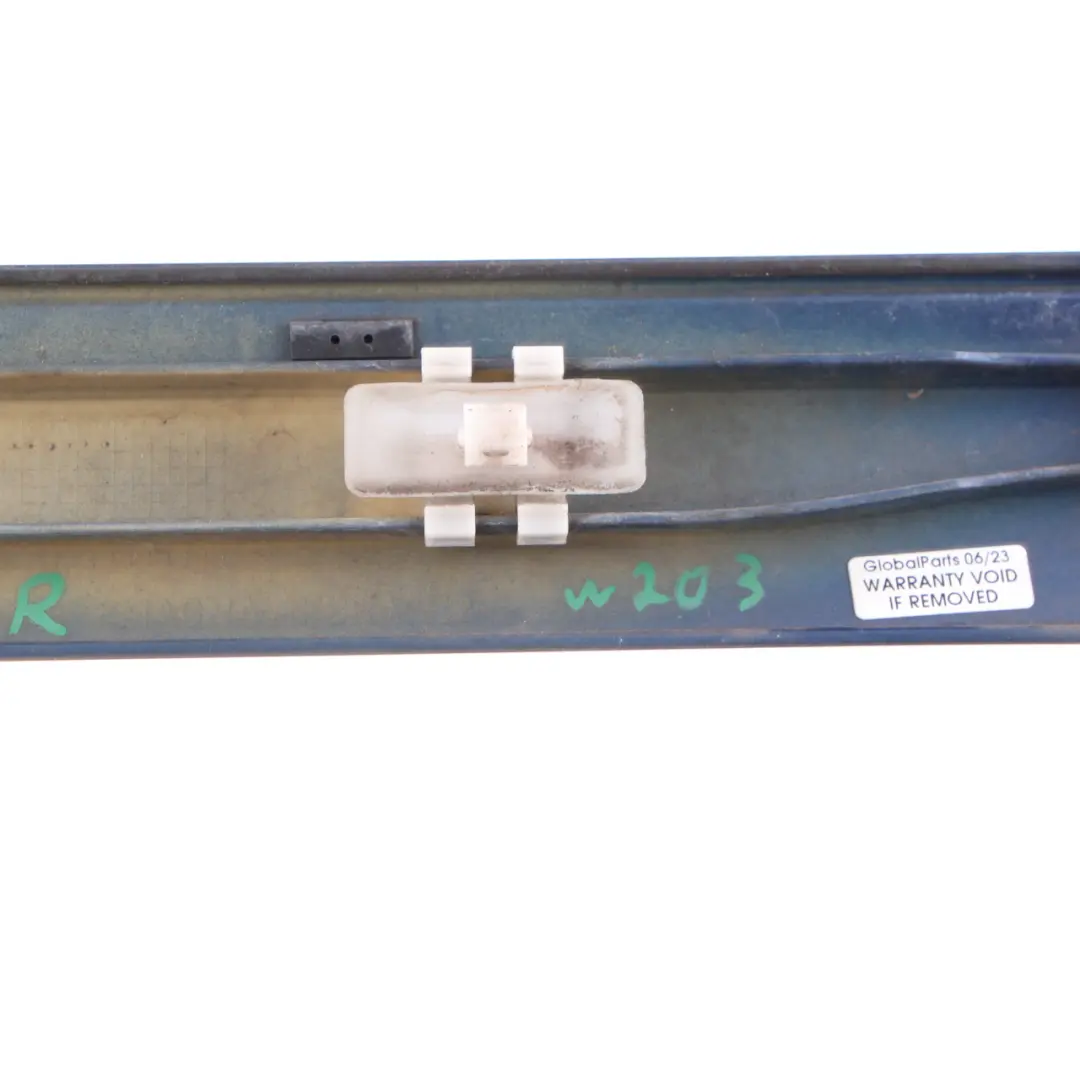 Door Trim Molding Strip Rear Right O/S Cover Jaspisblau Blue 345 to Mercedes W203 with Part number A2036905262 Mercedes W203 Door Trim Molding Strip Rear Right O/S Cover Jaspisblau Blue 345 - SKU A2036905262-JAR - Part number A2036905262