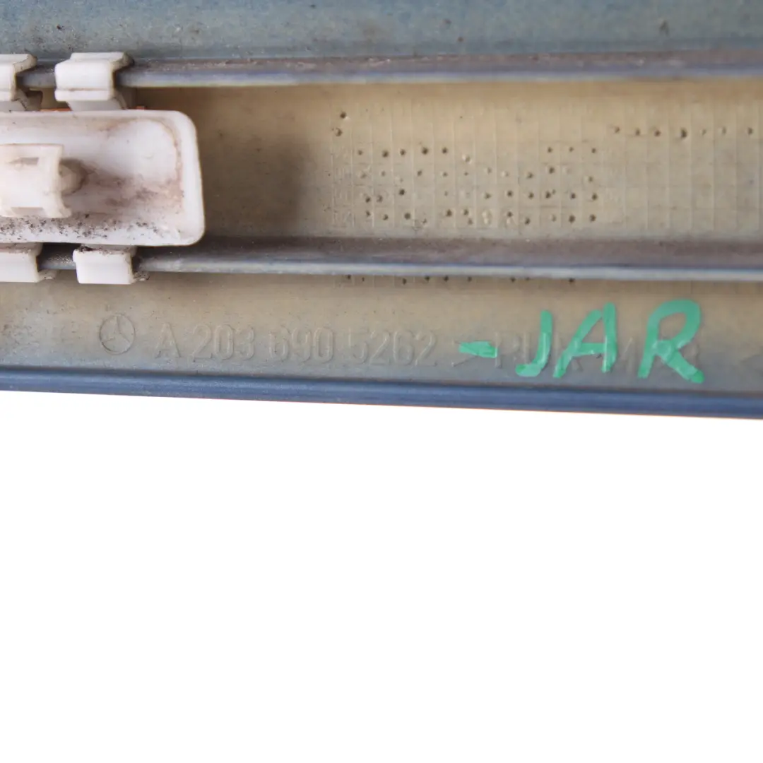 Door Trim Molding Strip Rear Right O/S Cover Jaspisblau Blue 345 to Mercedes W203 with Part number A2036905262 Mercedes W203 Door Trim Molding Strip Rear Right O/S Cover Jaspisblau Blue 345 - SKU A2036905262-JAR - Part number A2036905262