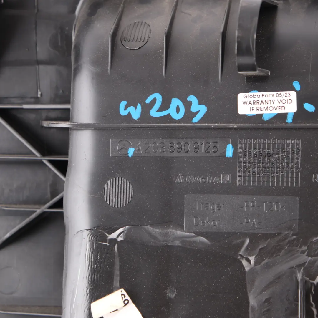 Boot Trunk Left N/S Lateral Panel Luggage Trim to Mercedes W203 Touring with Part number A2036909125 Mercedes W203 Touring Boot Trunk Left N/S Lateral Panel Luggage Trim - SKU A2036909125 - Part number A2036909125