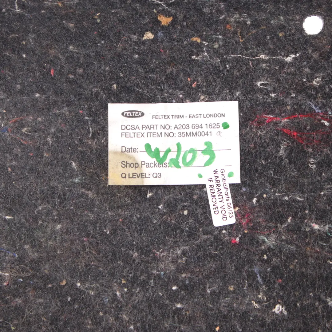 Benz Classe C W203 Copertura Carenatura Portellone A2036940125 per Mercedes con numero di parte A2036941625 Mercedes Benz Classe C W203 Copertura Carenatura Portellone A2036940125 - SKU A2036941625 - Numero di parte A2036941625