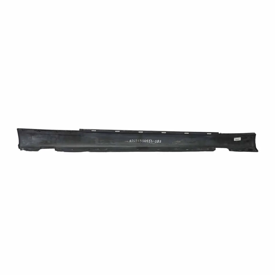 Mercedes CL203 Side Skirt Cover Sill Trim Panel Left N/S Obsidian Black - 197 - SKU A2036980554-OB3 - Part number A2036980554