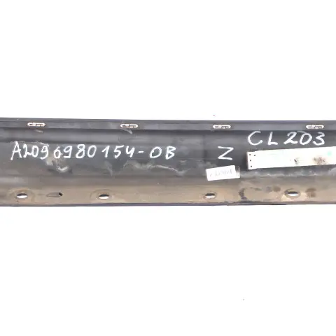 Mercedes CL203 Side Skirt Cover Sill Trim Panel Left N/S Obsidian Black - 197 - SKU A2036980554-OB4 - Part number A2036980554