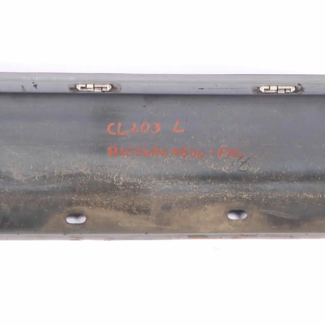 Side Skirt Cover Sill Trim Panel Left N/S Palladium Silver - 792 to Mercedes CL203 with Part number A2036980554 Mercedes CL203 Side Skirt Cover Sill Trim Panel Left N/S Palladium Silver - 792 - SKU A2036980554-PAL - Part number A2036980554