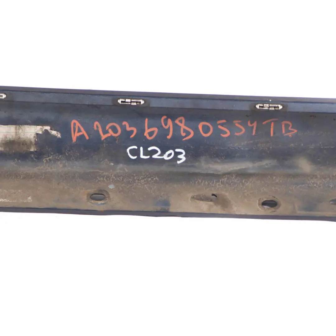 Mercedes CL203 Side Skirt Cover Sill Trim Panel Left N/S Tanzanite Blue - 359 - SKU A2036980554-TB - Part number A2036980554