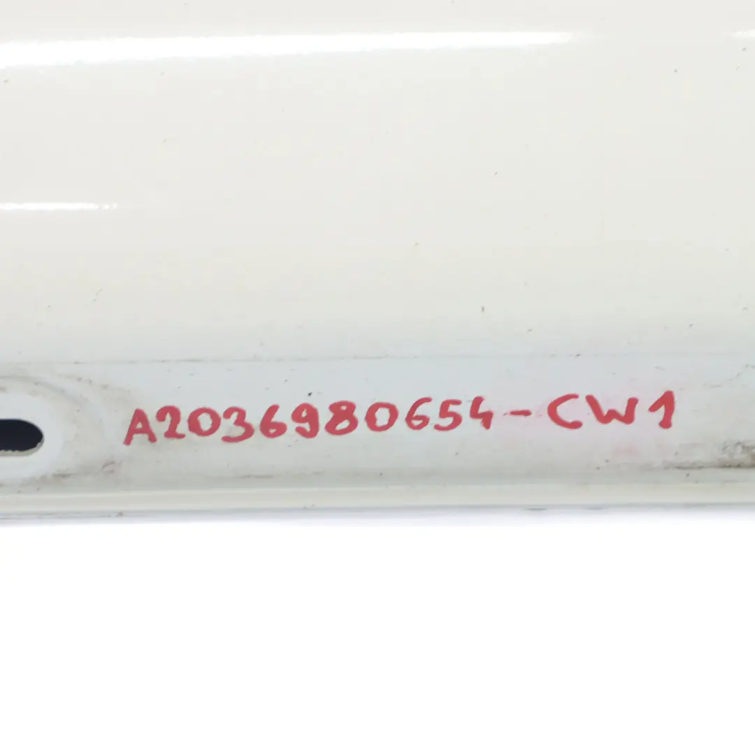 Mercedes CL203 Side Skirt Cover Sill Trim Panel Right O/S Calcite White - 650 - SKU A2036980654-CW1 - Part number A2036980654