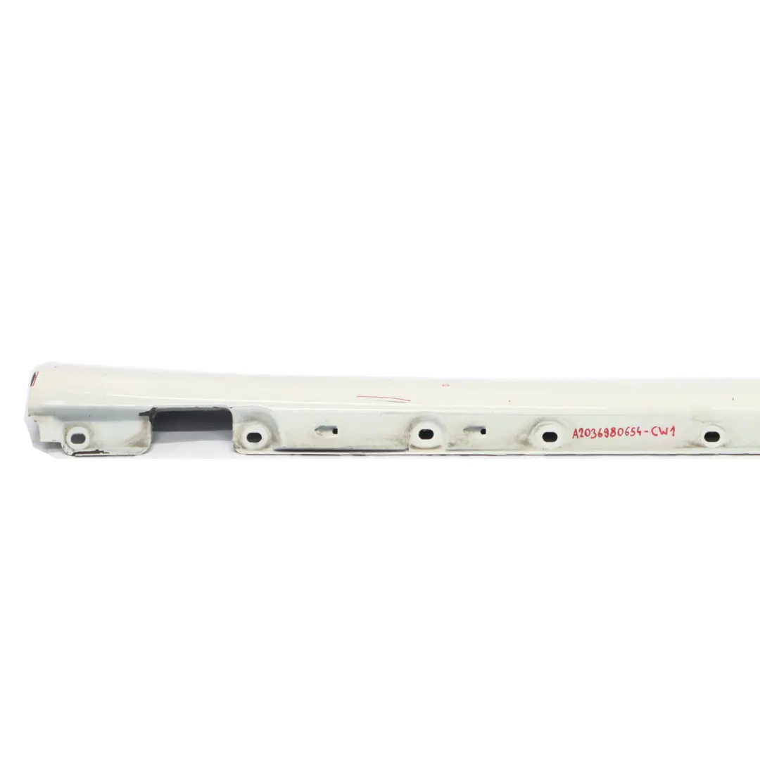 Mercedes CL203 Side Skirt Cover Sill Trim Panel Right O/S Calcite White - 650 - SKU A2036980654-CW1 - Part number A2036980654