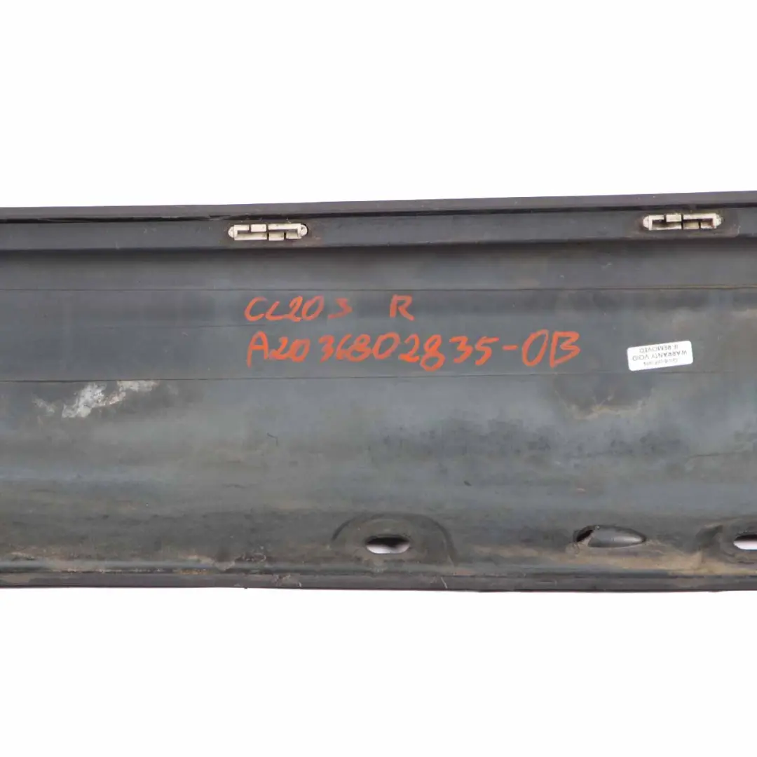 Side Skirt Cover Sill Trim Panel Right O/S Obsidian Black - 197 to Mercedes CL203 with Part number A2036980654 Mercedes CL203 Side Skirt Cover Sill Trim Panel Right O/S Obsidian Black - 197 - SKU A2036980654-OB1 - Part number A2036980654