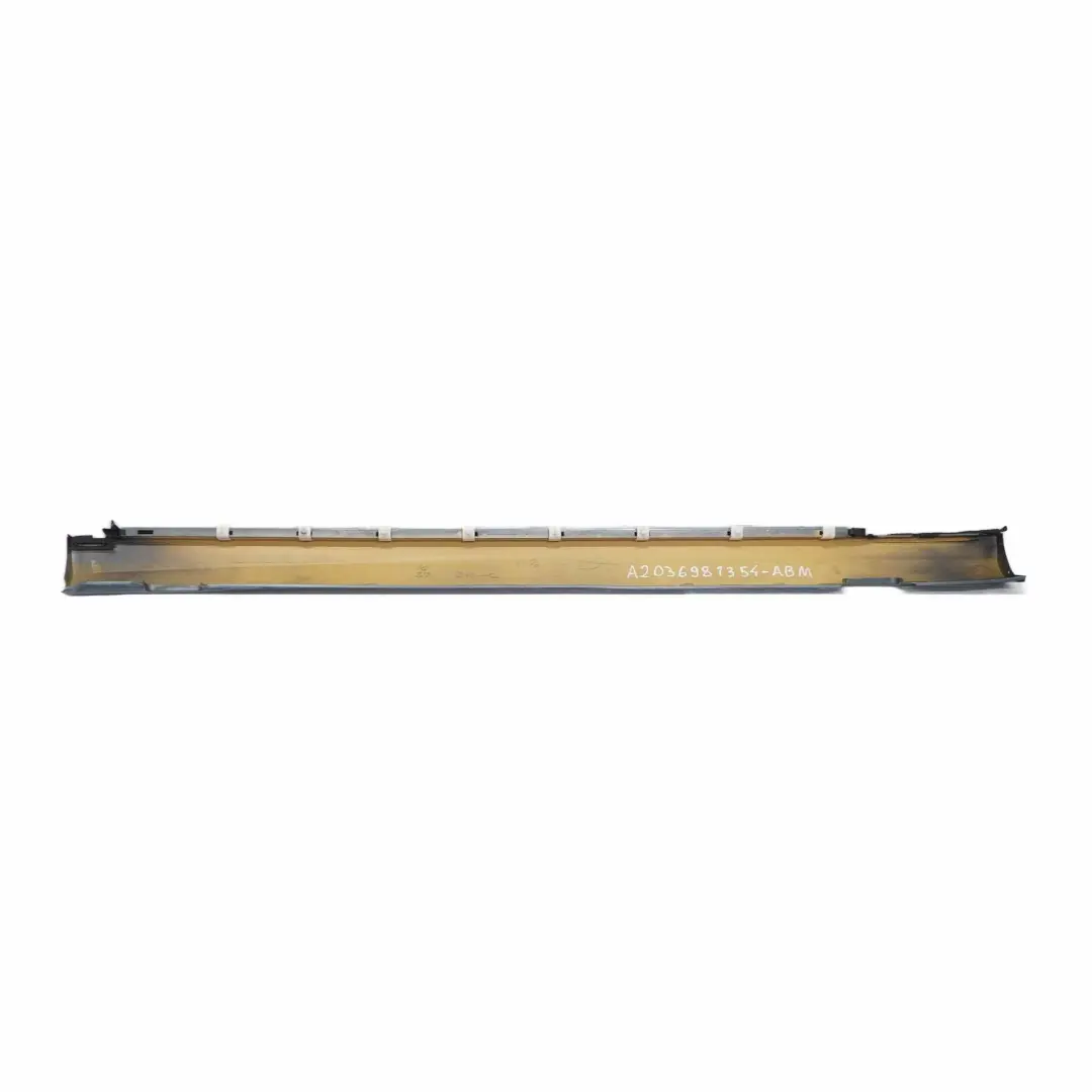 Mercedes W203 Door Sill Side Cover Skirt Left N/S Aragonite Blue Metallic - 941 - SKU A2036981354-ABM - Part number A2036981354