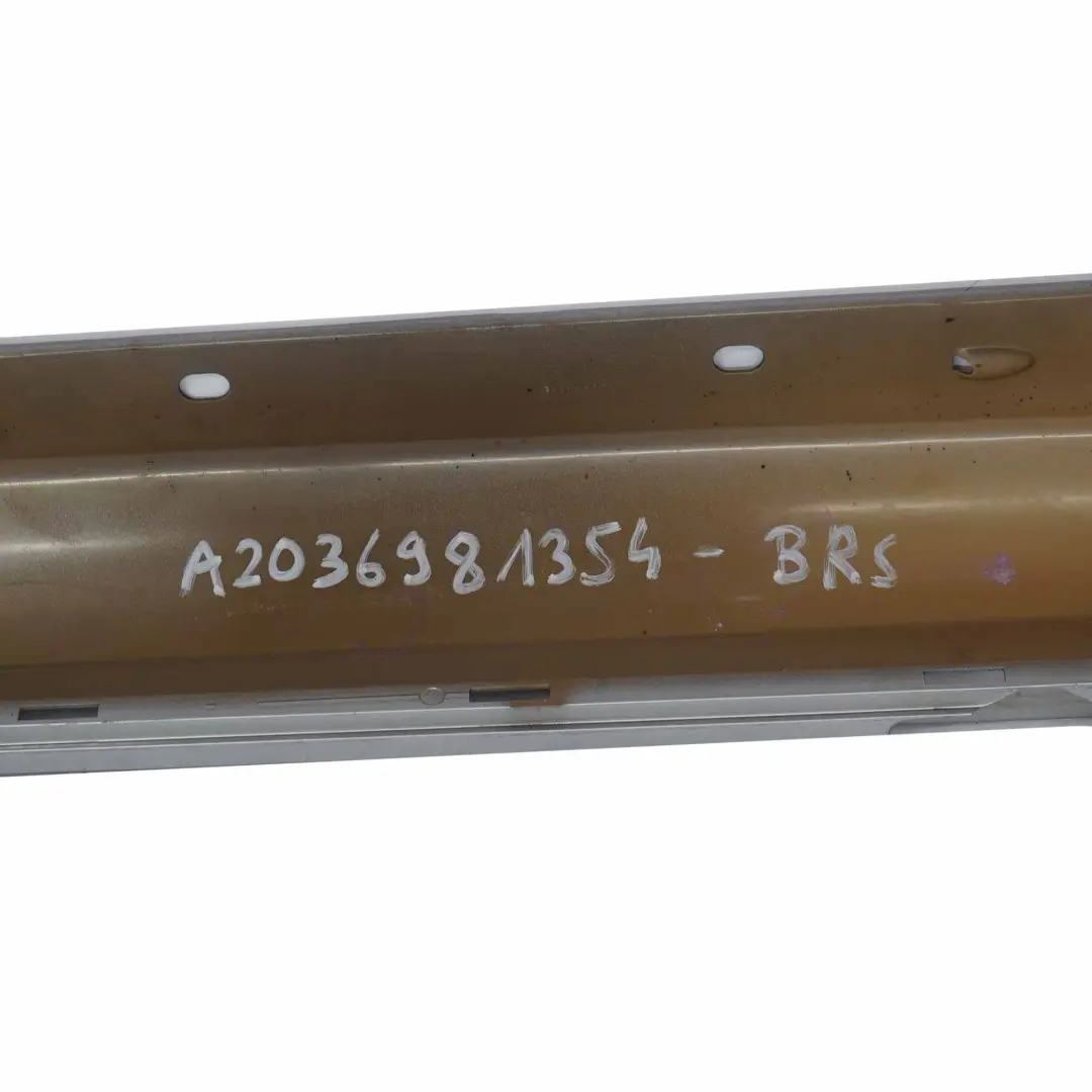 Mercedes W203 Door Sill Side Cover Skirt Left N/S Brilliant Silver Metallic 744 - SKU A2036981354-BRS - Part number A2036981354