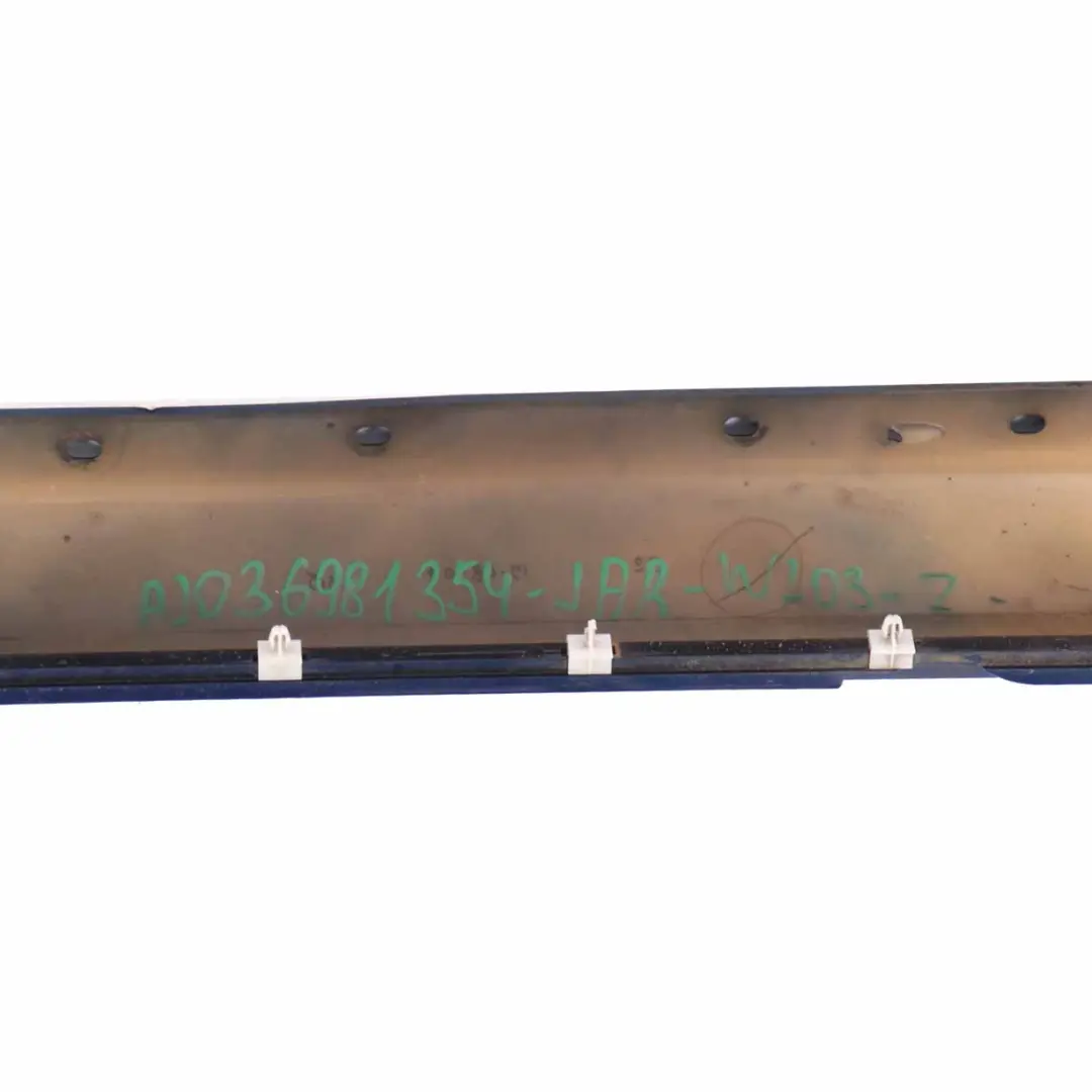 Door Sill Side Cover Skirt Left N/S Jaspis Blue Metallic - 345 to Mercedes W203 with Part number A2036981354 Mercedes W203 Door Sill Side Cover Skirt Left N/S Jaspis Blue Metallic - 345 - SKU A2036981354-JAR - Part number A2036981354