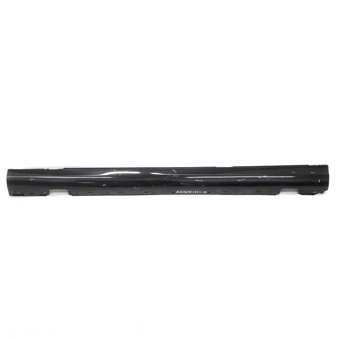 Mercedes W203 Door Sill Side Cover Skirt Left N/S Obsidian Black Metallic - 197 - SKU A2036981354-OB - Part number A2036981354