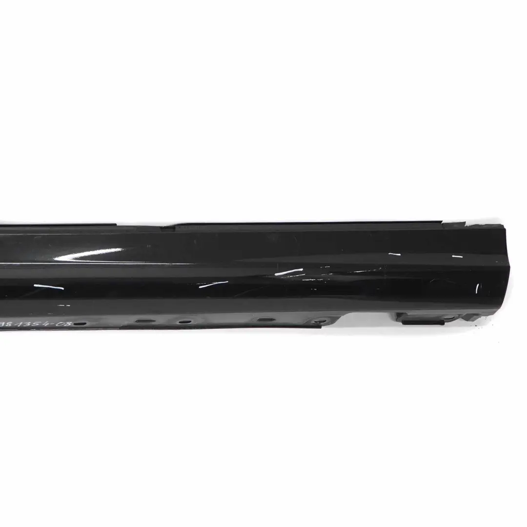 Mercedes W203 Door Sill Side Cover Skirt Left N/S Obsidian Black Metallic - 197 - SKU A2036981354-OB - Part number A2036981354