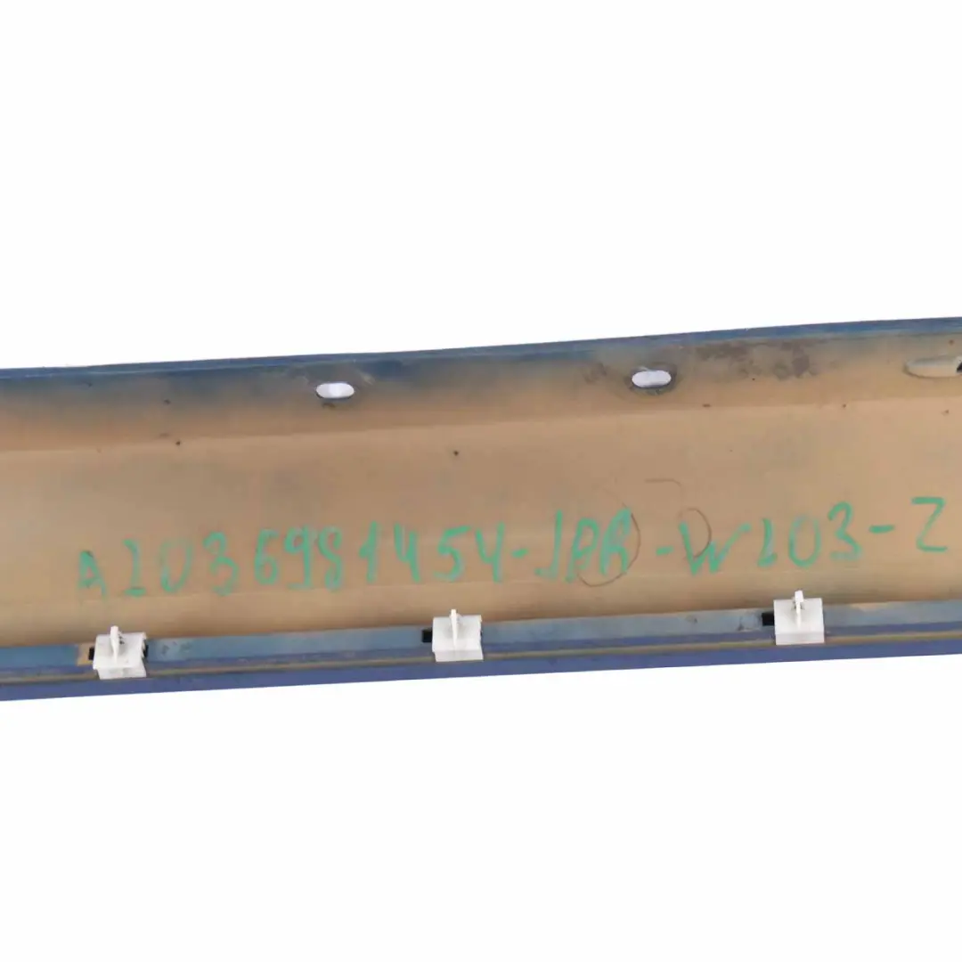 Door Sill Side Cover Skirt Right O/S Jaspis Blue Metallic - 345 to Mercedes W203 with Part number A2036981454 Mercedes W203 Door Sill Side Cover Skirt Right O/S Jaspis Blue Metallic - 345 - SKU A2036981454-JAR - Part number A2036981454