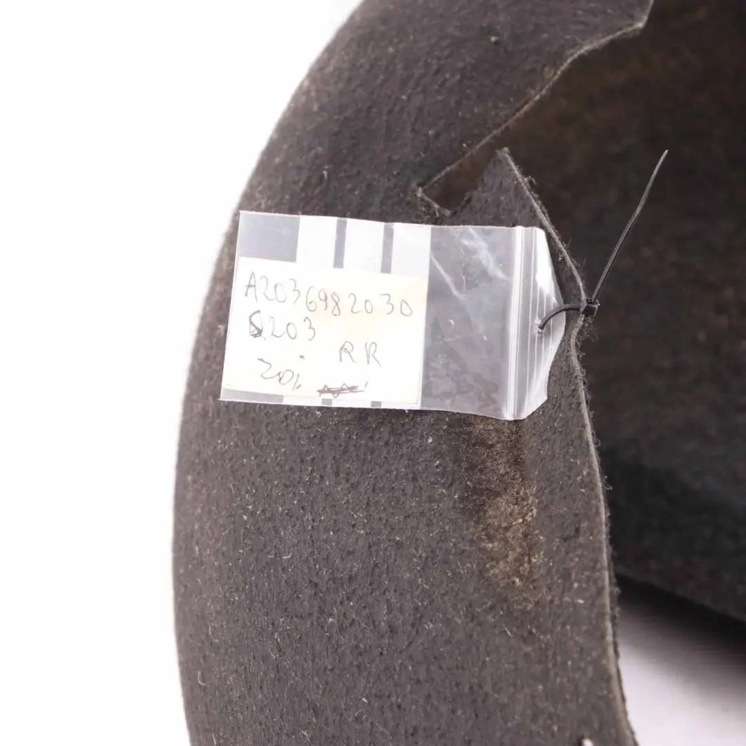 Arco rueda trasera derecha Recubrimiento Carcasa para Mercedes W203 Estate con número de pieza A2036982030 Mercedes W203 Estate Arco rueda trasera derecha Recubrimiento Carcasa - SKU A2036982030 - Número de pieza A2036982030