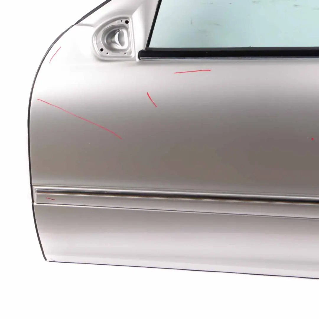 Mercedes W203 Door Front Left N/S Brilliant Silver Metallic - 744 - SKU A2037200105-BRS - Part number A2037200105